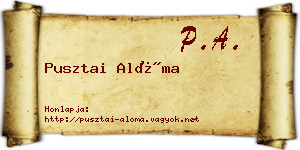Pusztai Alóma névjegykártya